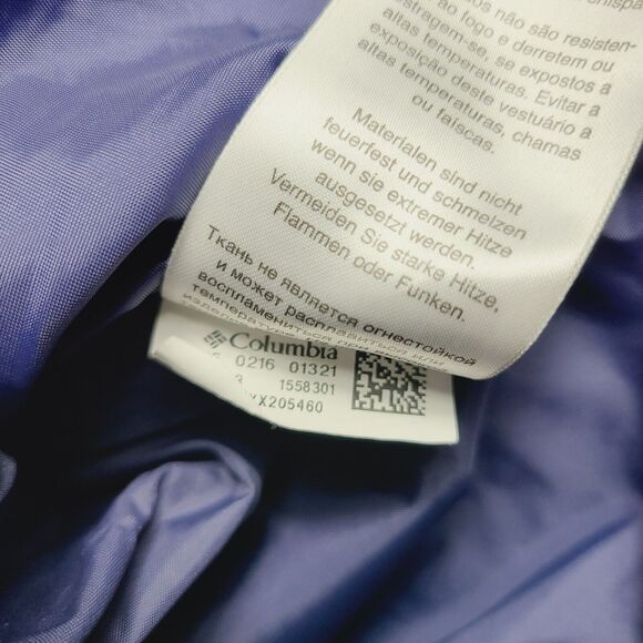 Columbia Jacket Women's Size XS Full Zip Hooded Omni Tech Lined Winter Coat Blue - Picture 7 of 10